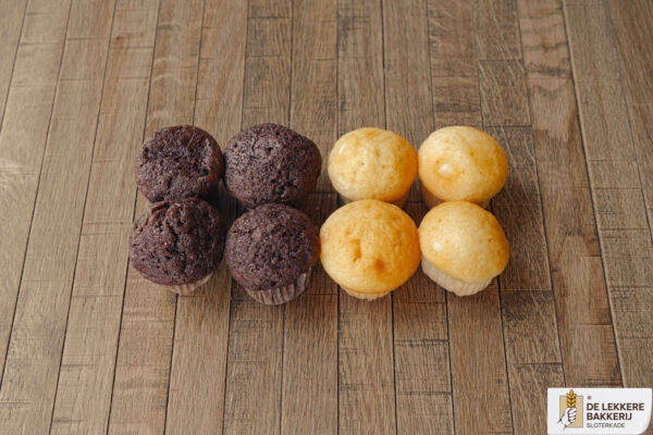 Muffin Mini Vanille-Chocolade 8 stuks